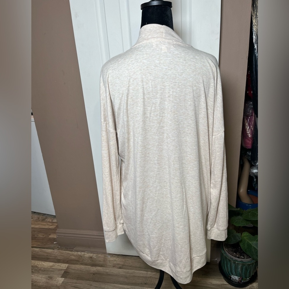 Olive + Oak Women's Sweater Size Small Open Front Cardigan Long Sleeve Cream - Picture 8 of 17
